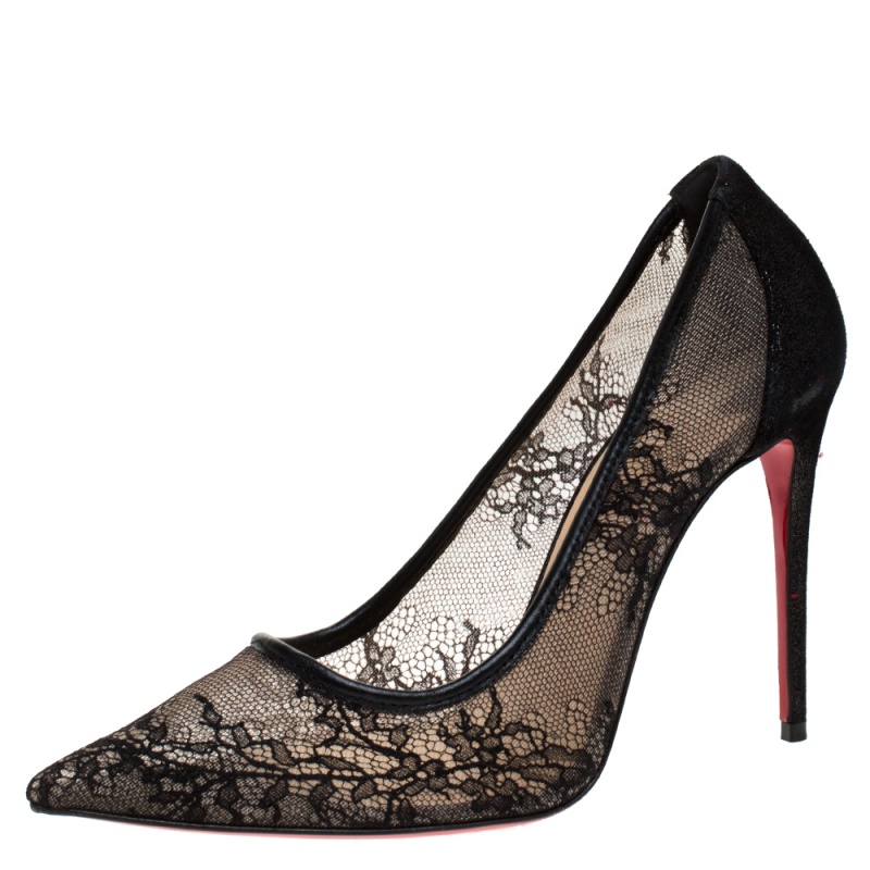 Christian Louboutin Black Lace And 