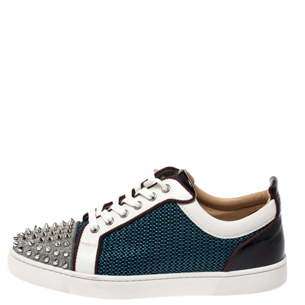 

Christian Louboutin Multicolor Leather and Nylon Louis Junior Spikes Sneakers Size