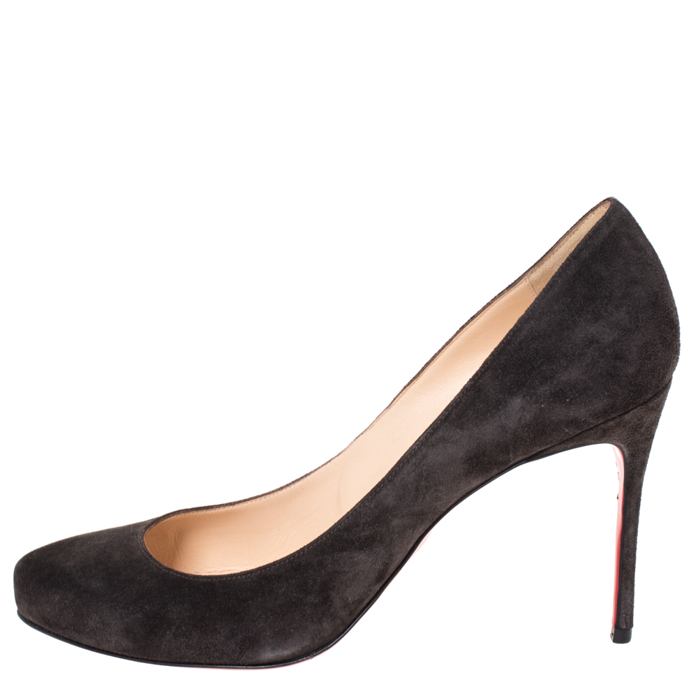 

Christian Louboutin Dark Grey Fifi Round Toe Pumps Size