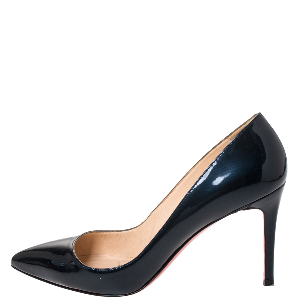 

Christian Louboutin Black Patent Leather Pigalle Follies Pumps Size