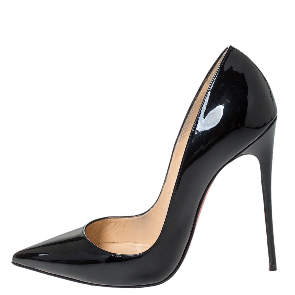

Christian Louboutin Black Patent Leather So Kate Pointed Toe Pumps Size