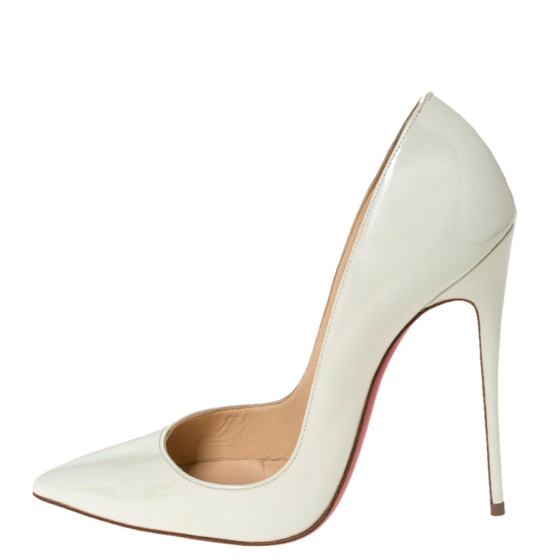 

Christian Louboutin White Patent Leather So Kate Pointed Toe Pumps Size