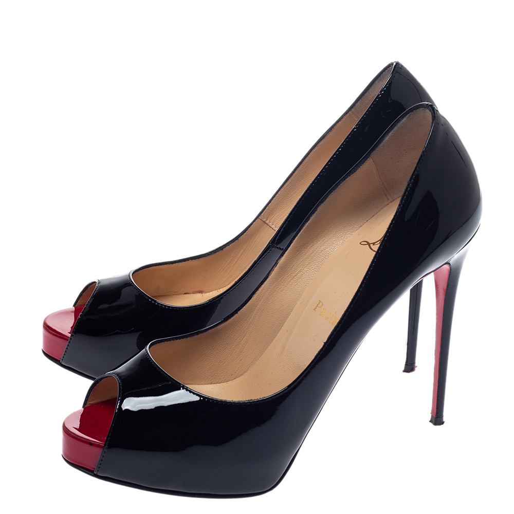 black open toe louboutin