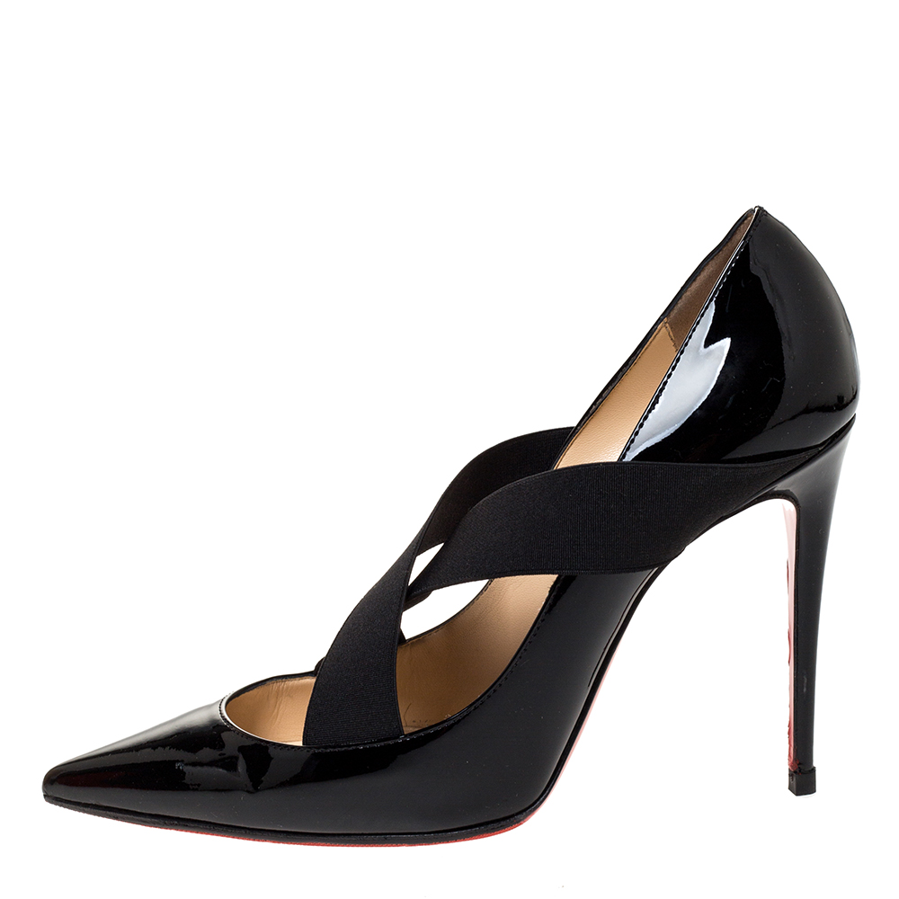 

Christian Louboutin Black Patent Leather Sharpstagram Pointed Toe Pumps Size
