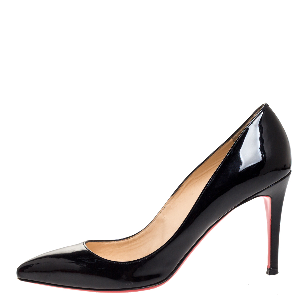 

Christian Louboutin Black Patent Leather Pigalle Pointed Toe Pumps Size