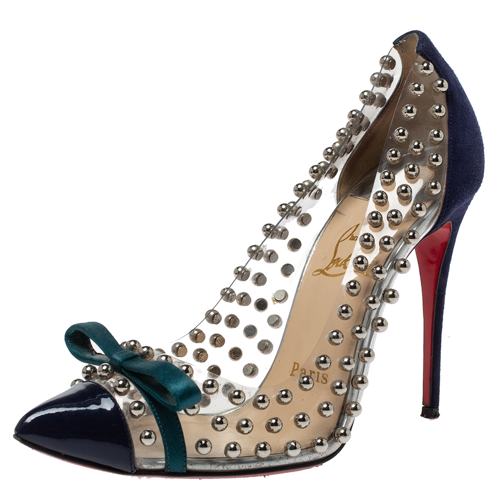 Christian Louboutin Blue Suede Leather 