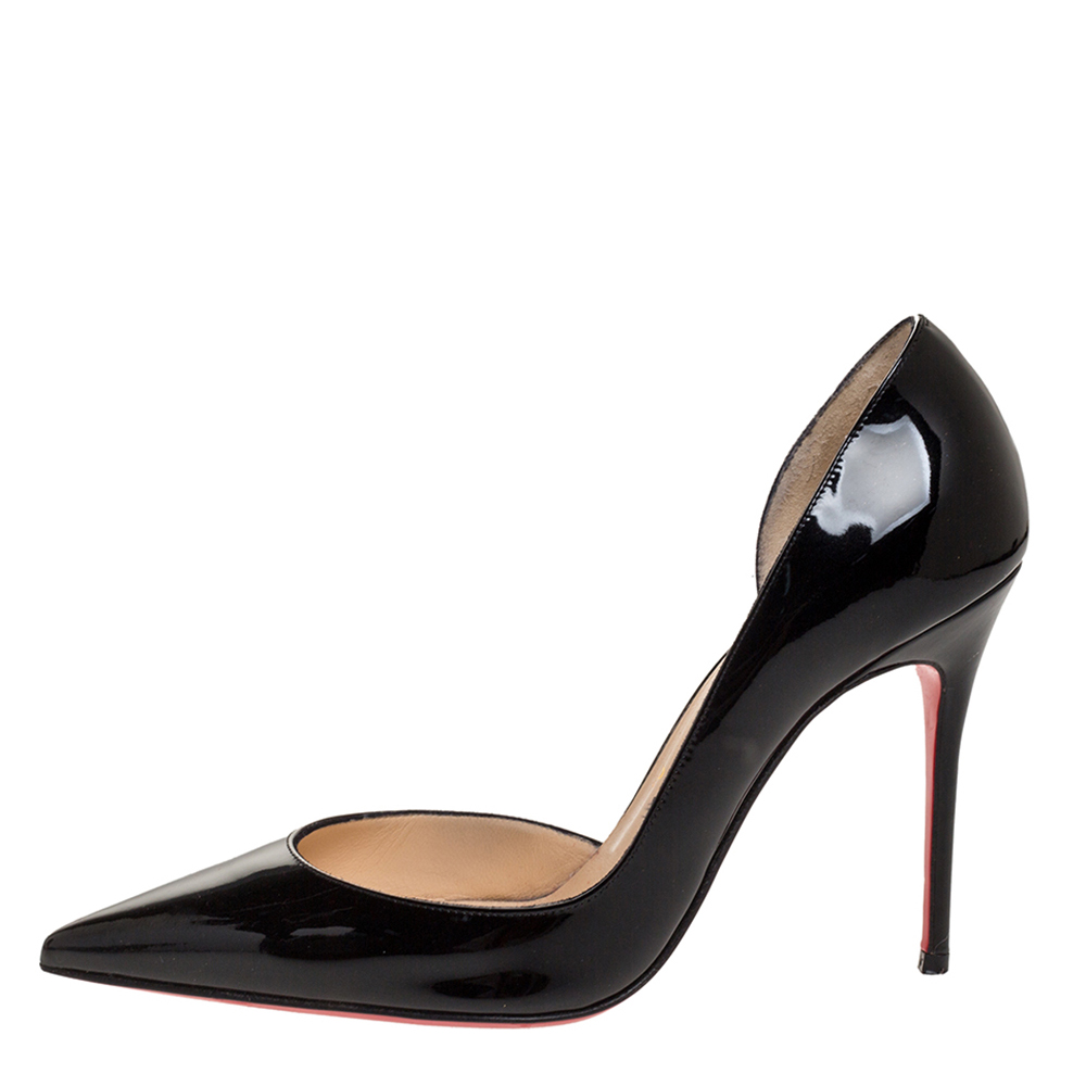 

Christian Louboutin Black Patent Leather Iriza D'Orsay Pointed Toe Pumps Size