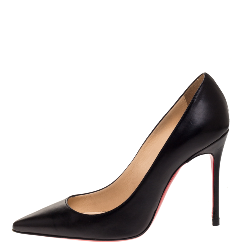 

Christian Louboutin Black Leather Eloise Pumps Size