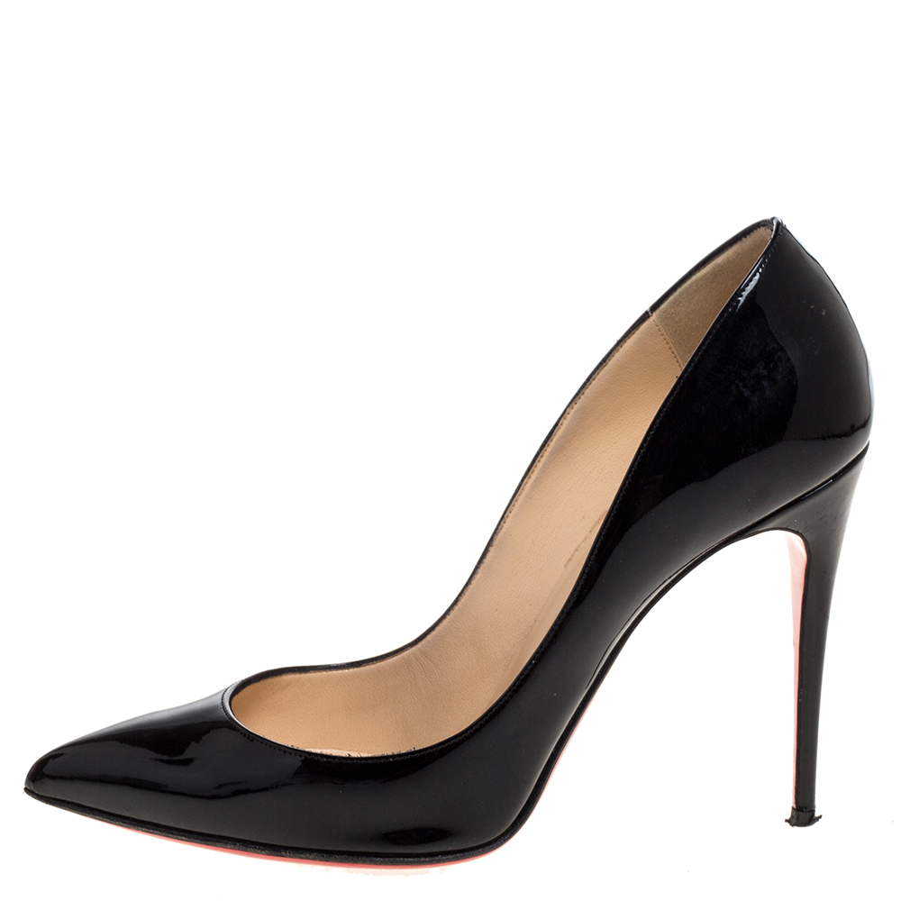 

Christian Louboutin Black Patent Leather So Kate Pointed Toe Pumps Size