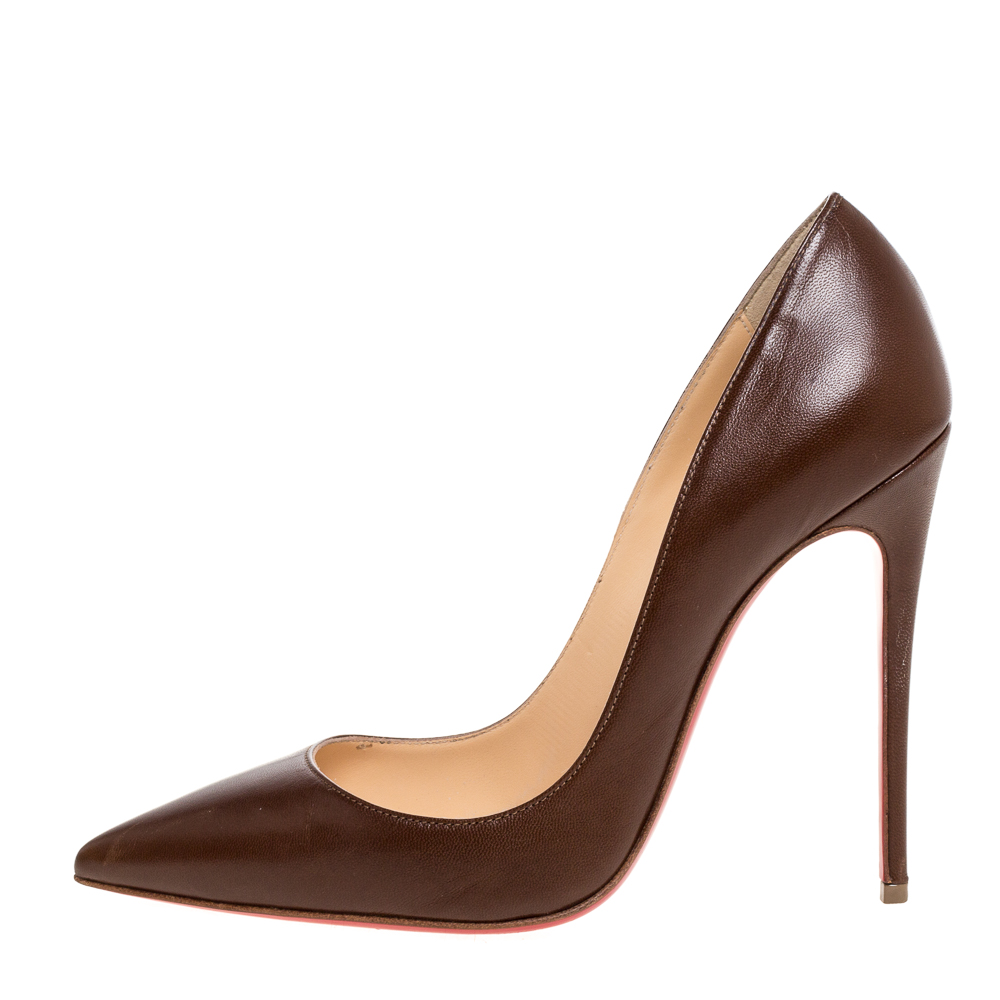 

Christian Louboutin Brown Leather So Kate Pumps Size