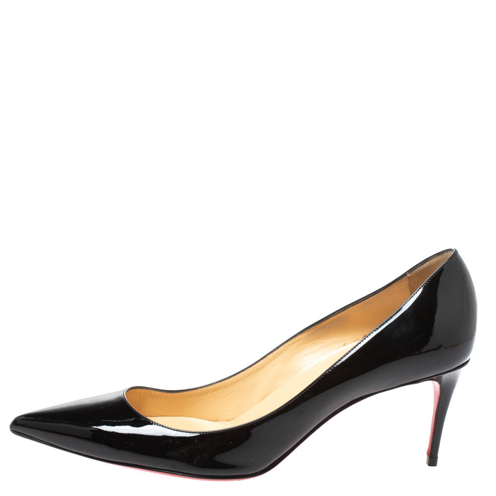 

Christian Louboutin Black Patent Leather Kate Pumps Size