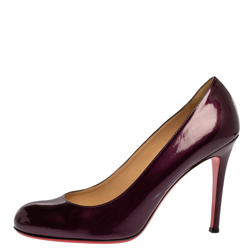 

Christian Louboutin Purple Patent Leather Simple Pumps Size