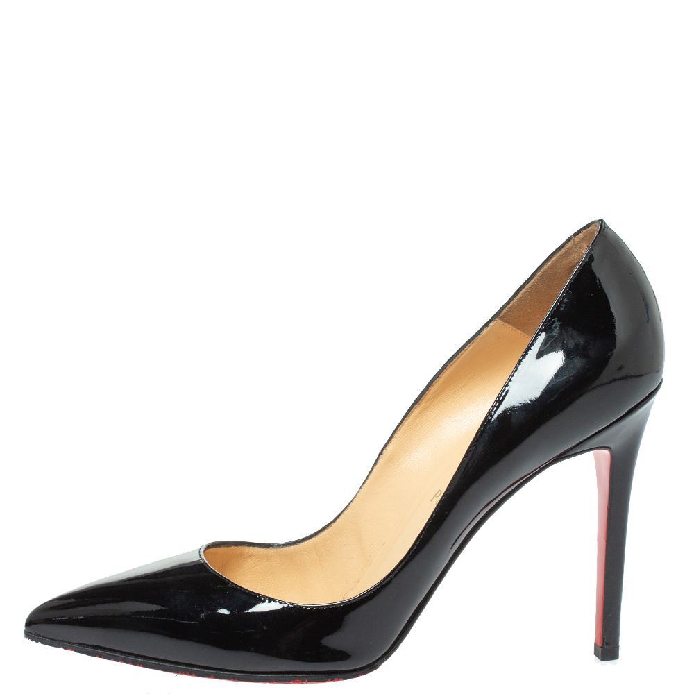 

Christian Louboutin Black Patent Leather Pigalle Pointed Toe Pumps Size