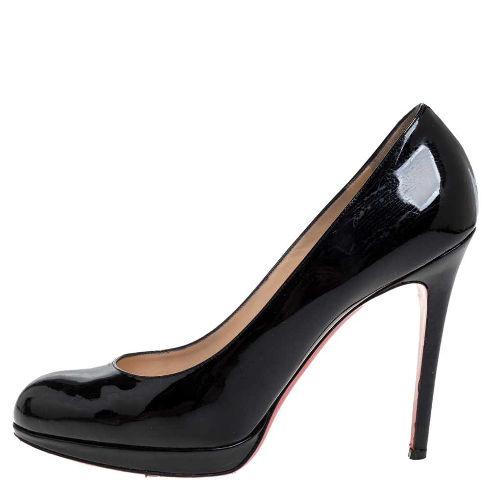 

Christian Louboutin Black Patent Leather New Simple Pumps Size