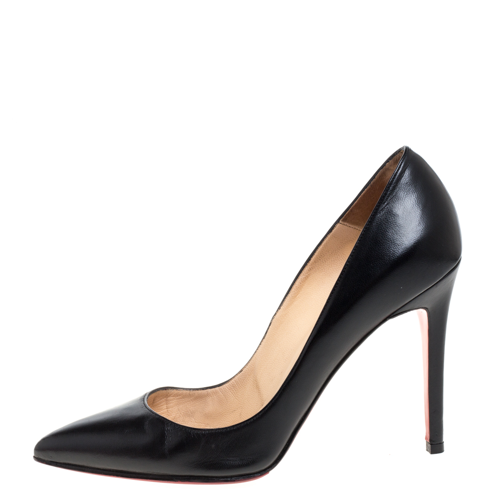 

Christian Louboutin Black Leather So Kate Pointed Toe Pumps Size