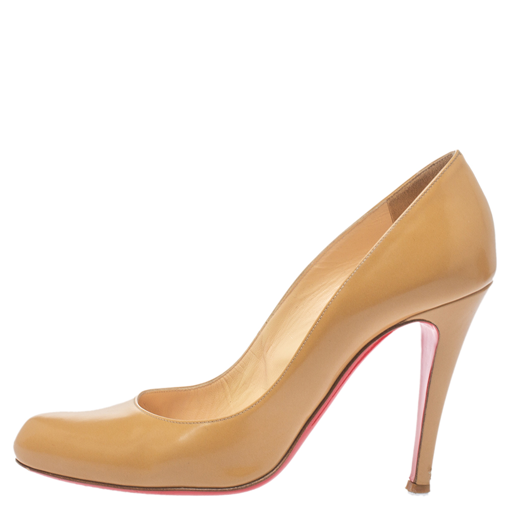 

Christian Louboutin Beige Leather Feticha Pumps Size