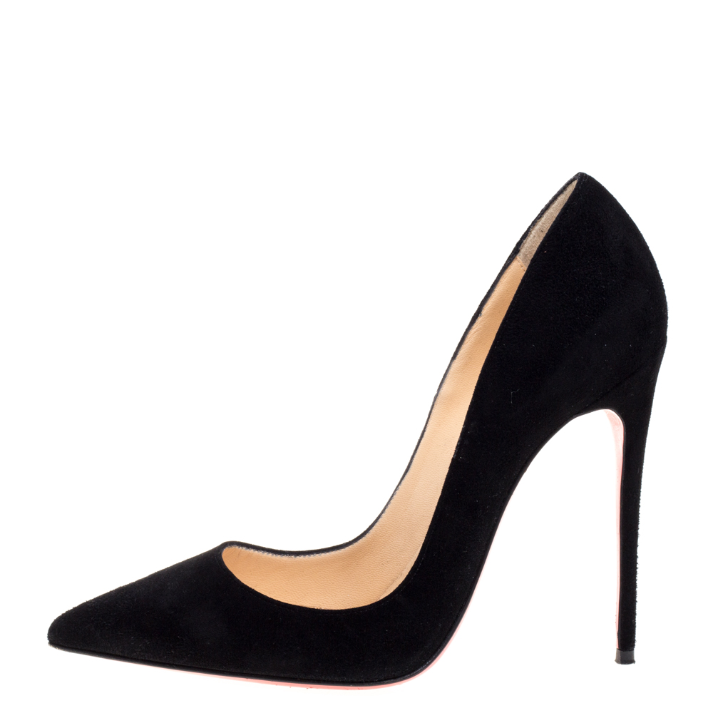 

Christian Louboutin Black Suede So Kate Pointed Toe Pumps Size