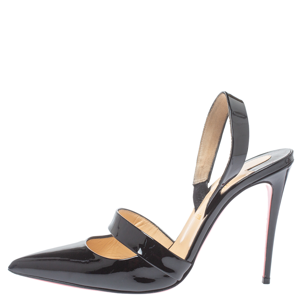 

Christian Louboutin Black Patent Leather Actina Pumps Size