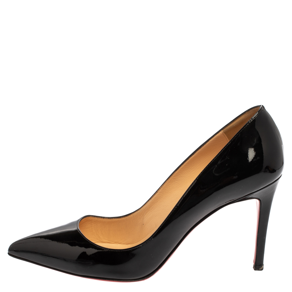 

Christian Louboutin Black Patent Leather Pigalle Pointed Toe Pumps Size