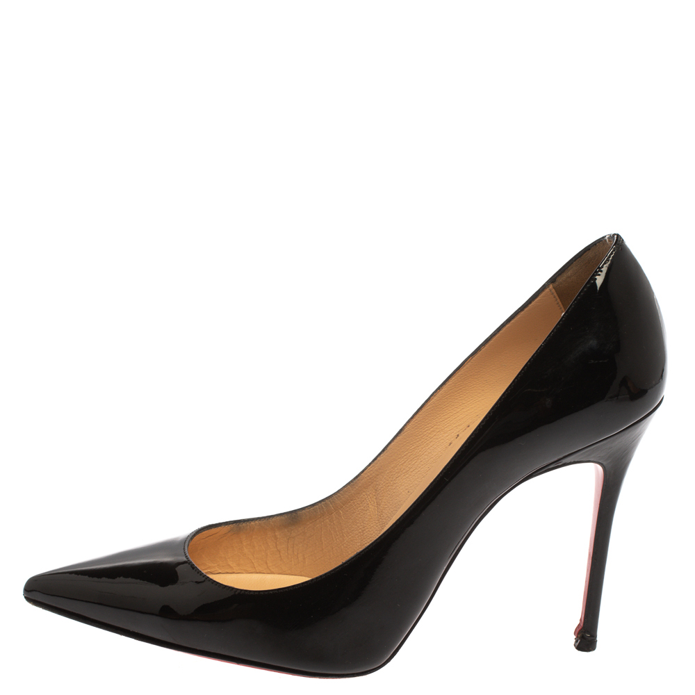 

Christian Louboutin Black Patent Leather So Kate Pumps Size