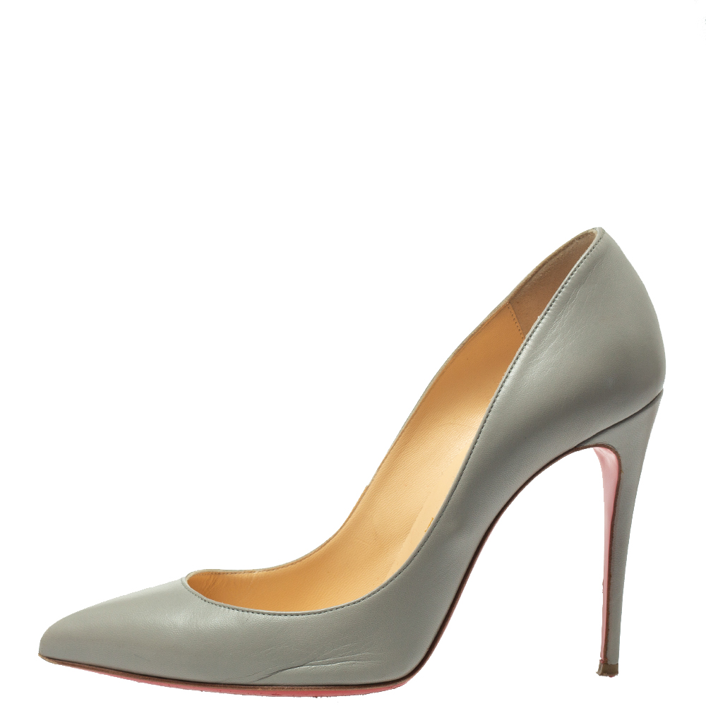 

Christian Louboutin Grey Leather Pigalle Pumps Size
