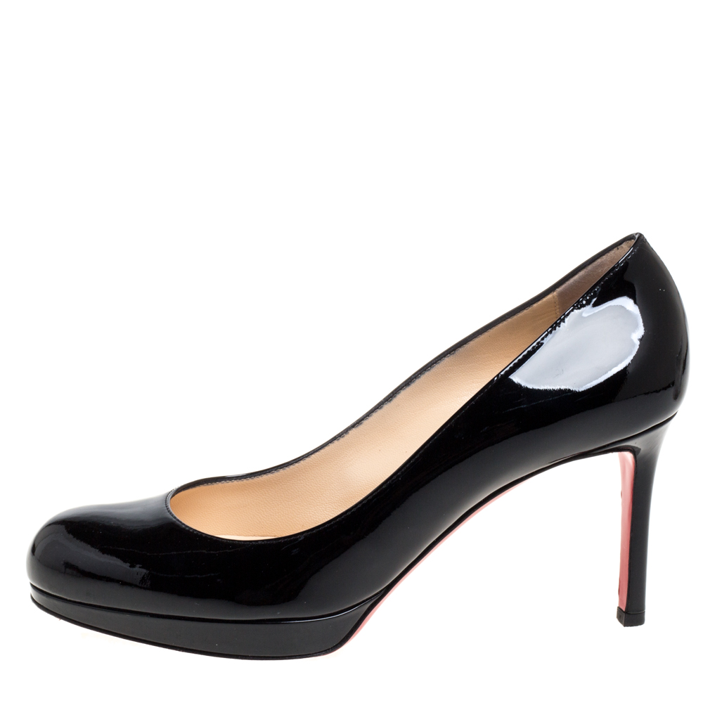 

Christian Louboutin Black Patent Leather New Simple Pumps Size37