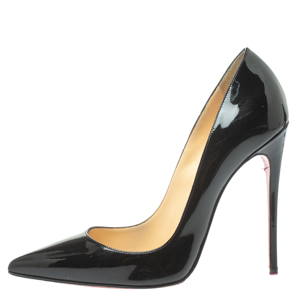 

Christian Louboutin Black Patent Leather So Kate Pumps Size