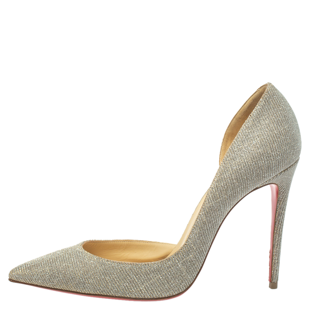 

Christian Louboutin Multicolor Glitter Fabric Iriza D'orsay Pointed Toe Pumps Size