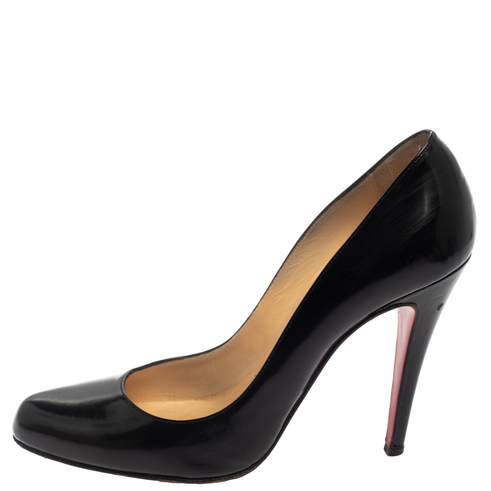 

Christian Louboutin Black Leather Decollete 868 Pumps Size