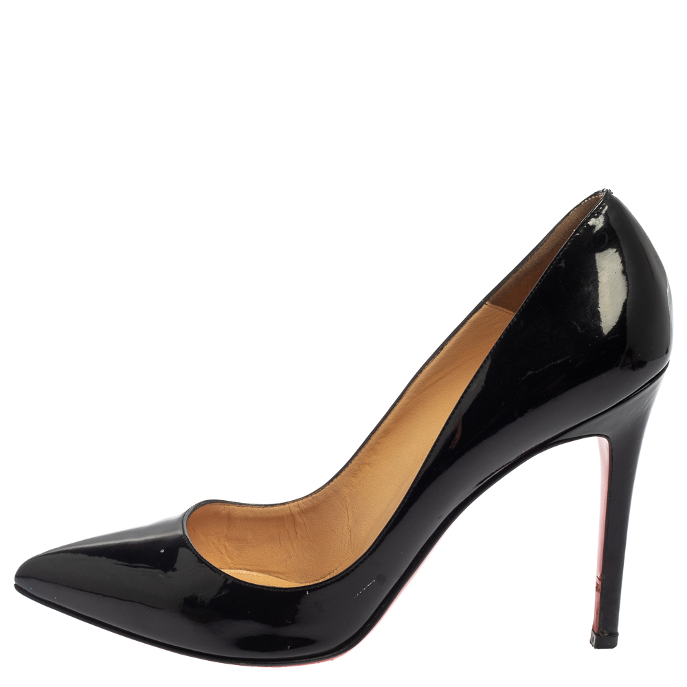 

Christian Louboutin Black Patent Leather So Kate Pumps Size
