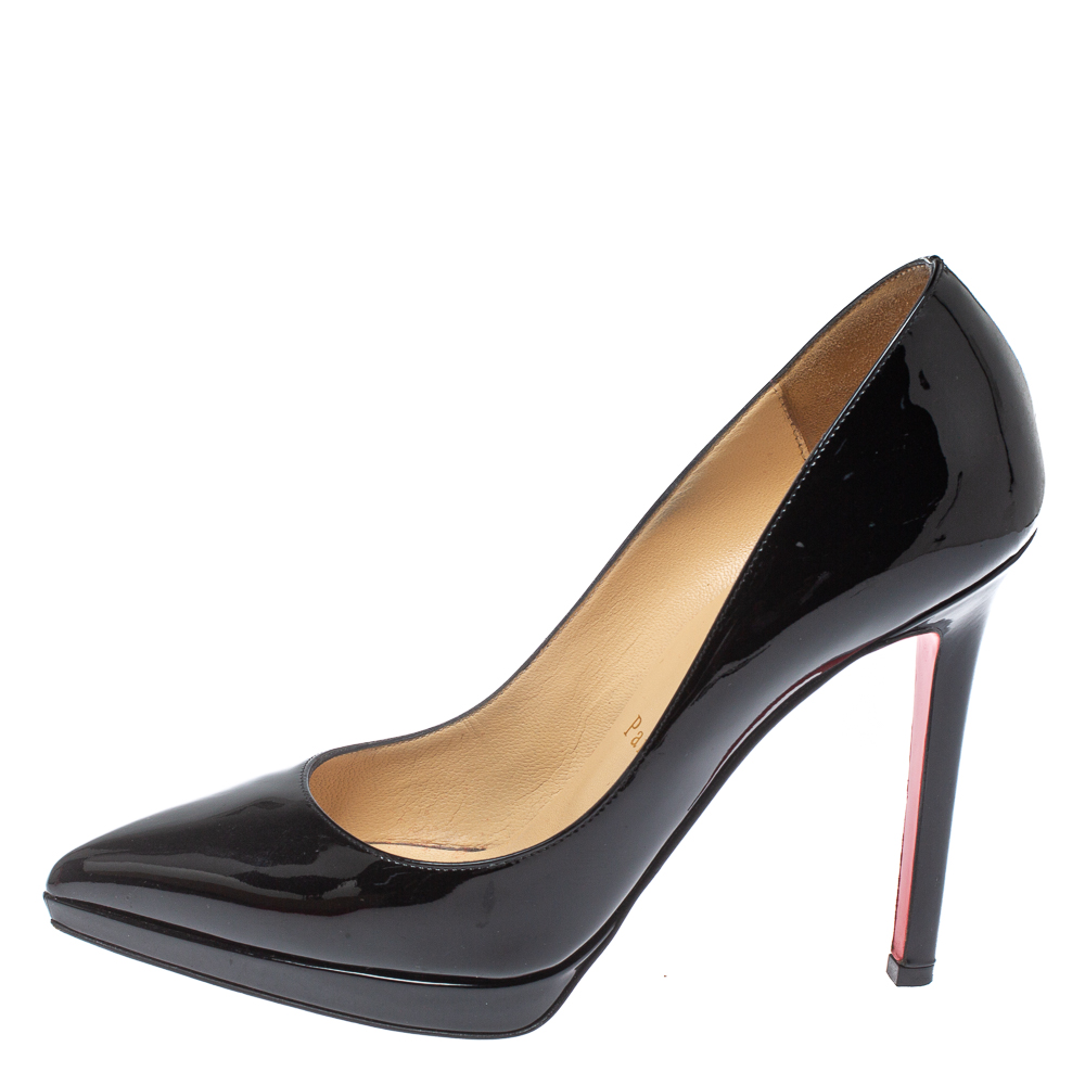 

Christian Louboutin Black Patent Leather Pigalle Platform Pumps Size