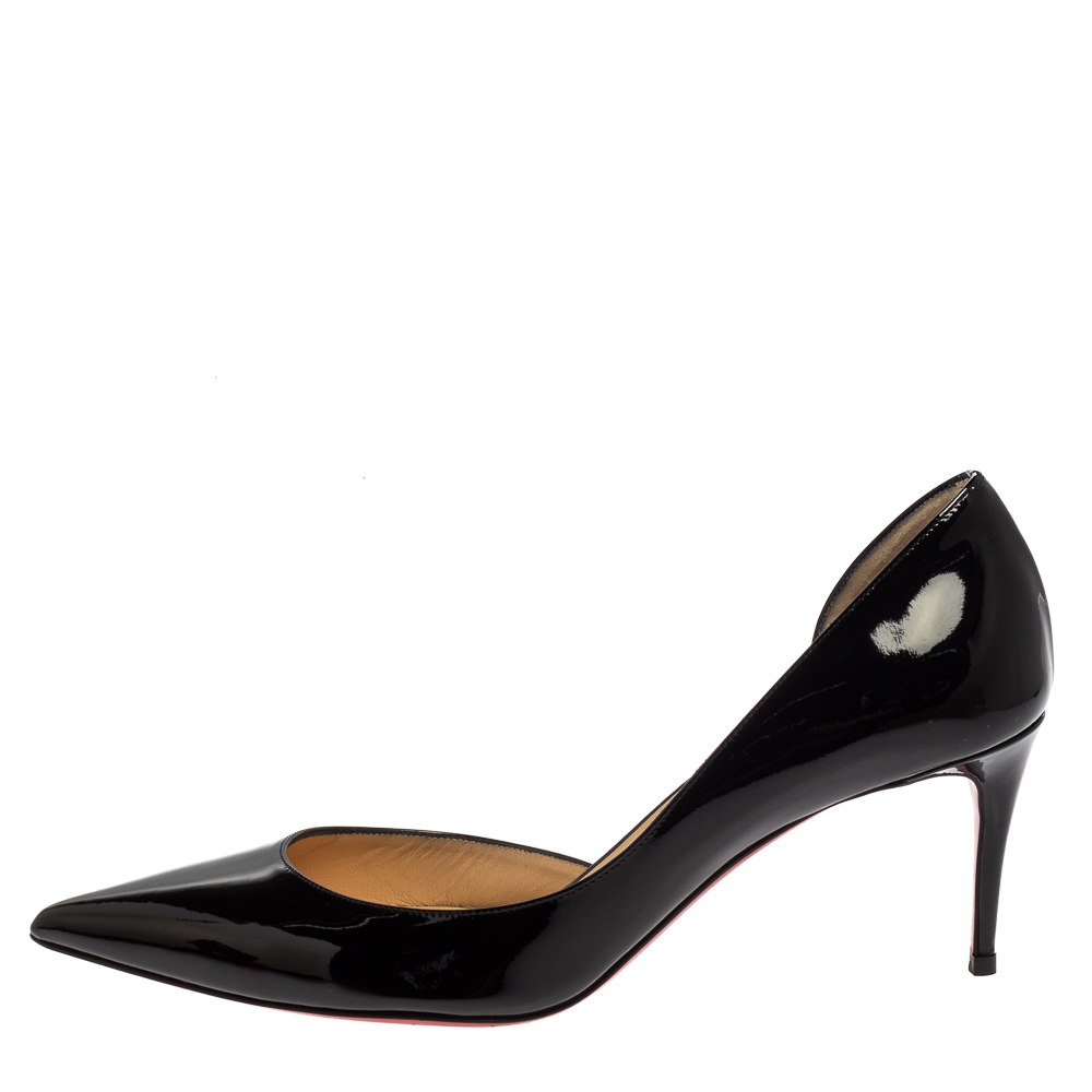 

Christian Louboutin Black Patent Leather Iriza Pumps Size