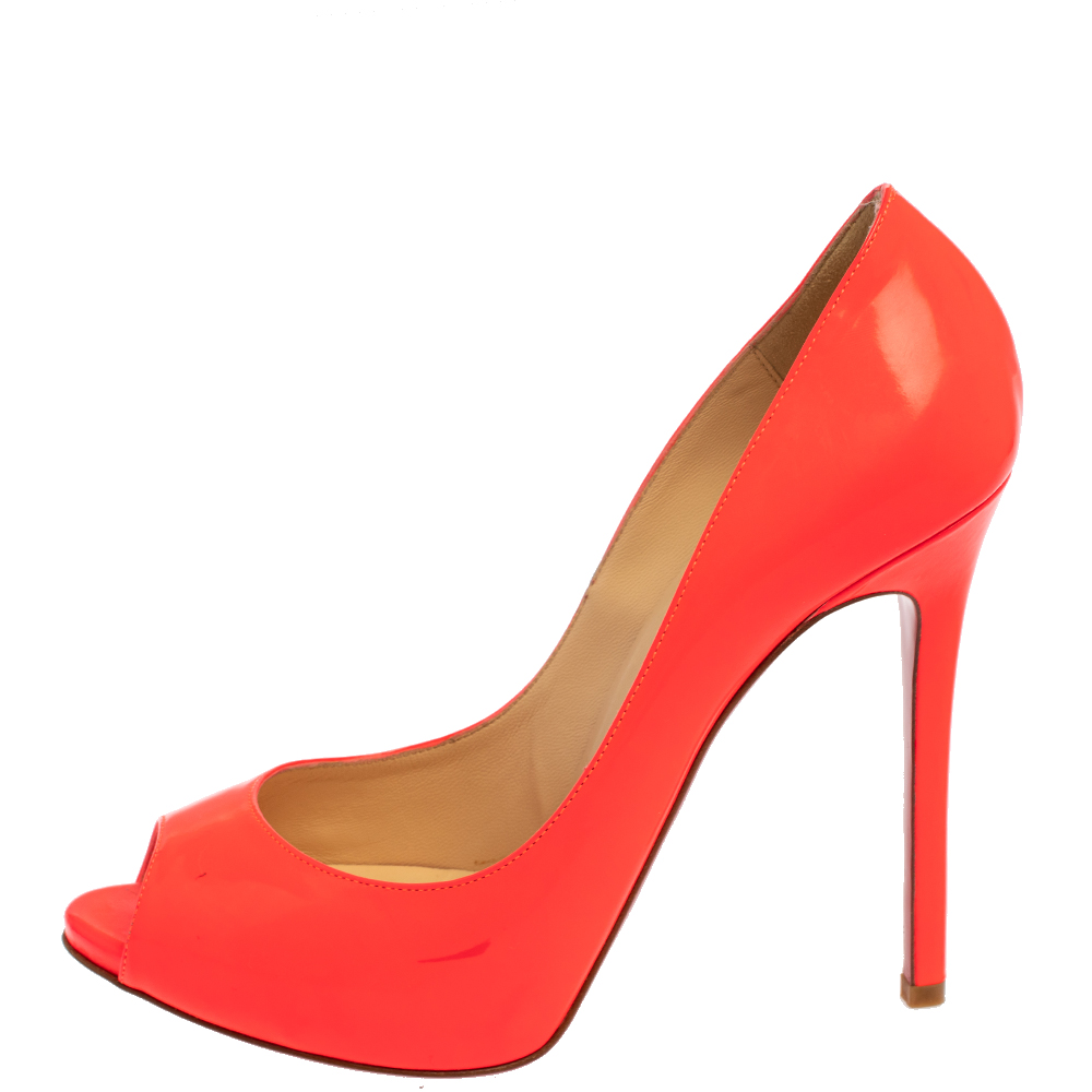 

Christian Louboutin Pink Patent Leather Very Prive Pumps Size