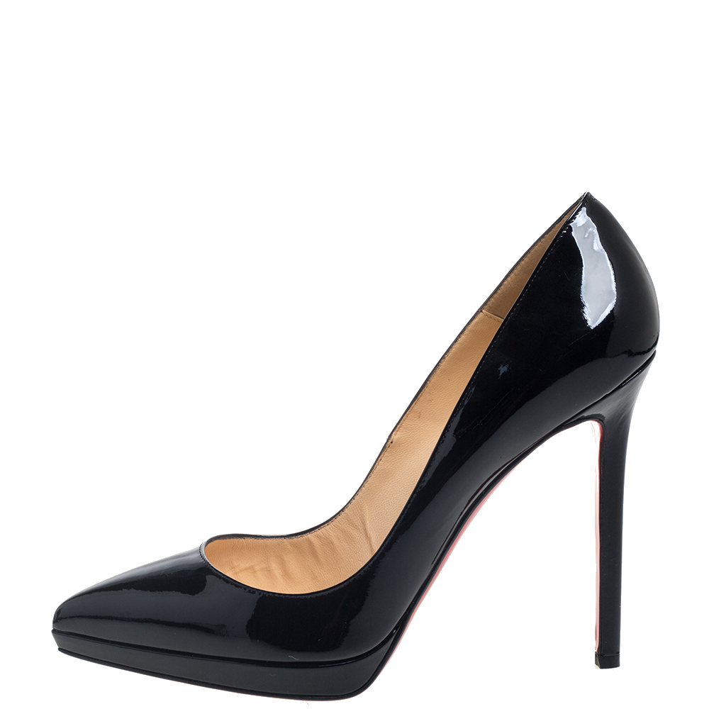 

Christian Louboutin Black Patent Leather So Kate Pumps Size