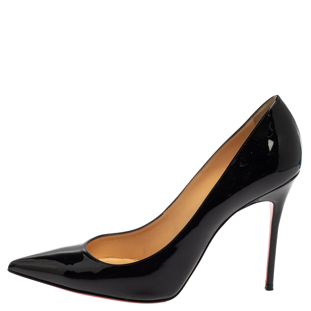 

Christian Louboutin Black Patent Leather Decolette Pumps Size