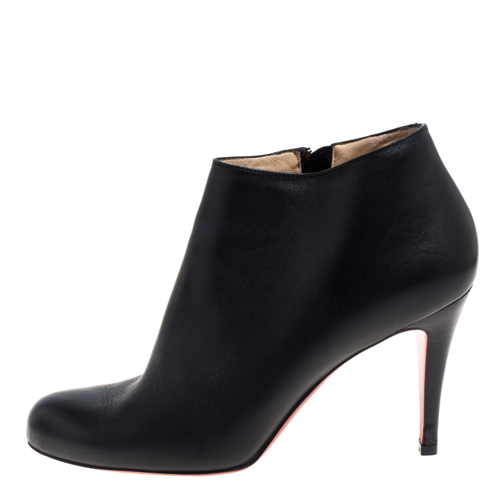 

Christian Louboutin Black Leather Belle Ankle Booties Size