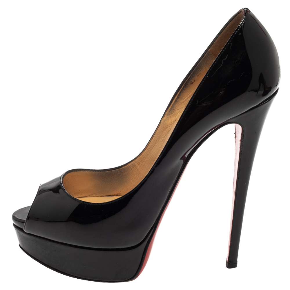 

Christian Louboutin Black Patent Leather New Very Prive Pumps Size