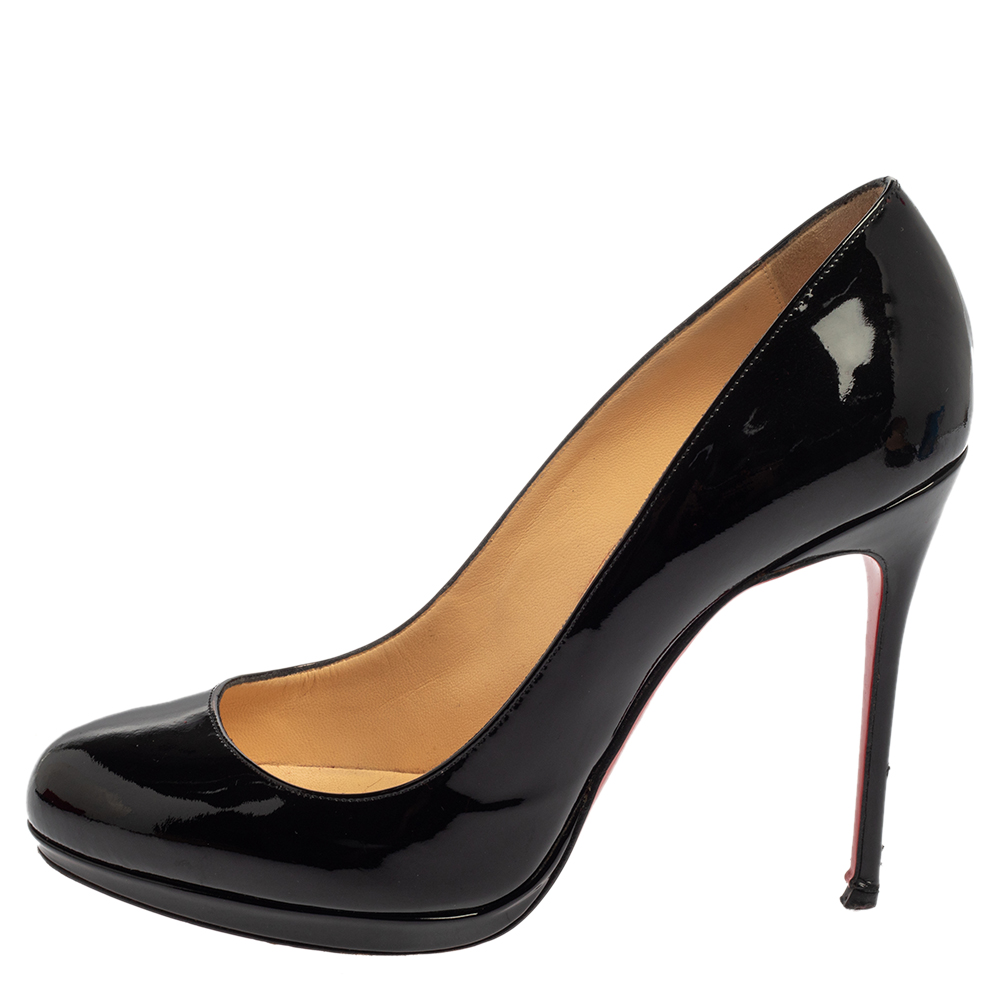 

Christian Louboutin Black Patent Leather New Simple Pumps Size