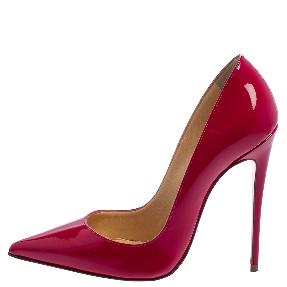 

Christian Louboutin Pink Patent Leather So Kate Pumps Size