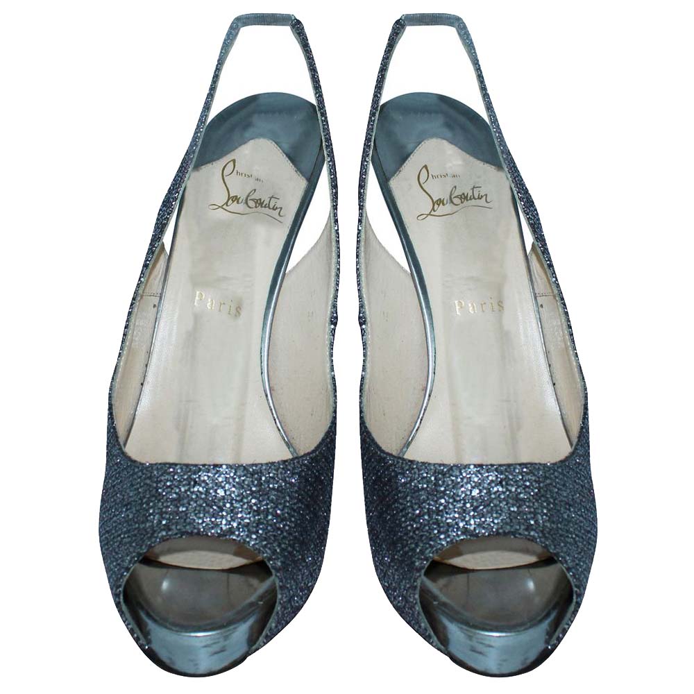 

Christian Louboutin Black Leather Private Number Sandals Size