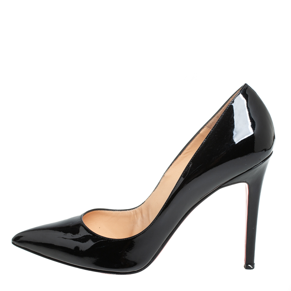

Christian Louboutin Black Patent Leather Pigalle Pointed Toe Pumps Size