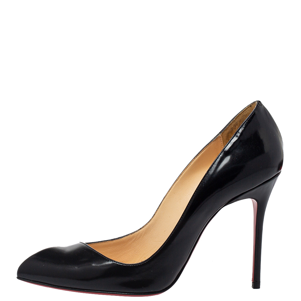 

Christian Louboutin Black Leather Corneille Pumps Size