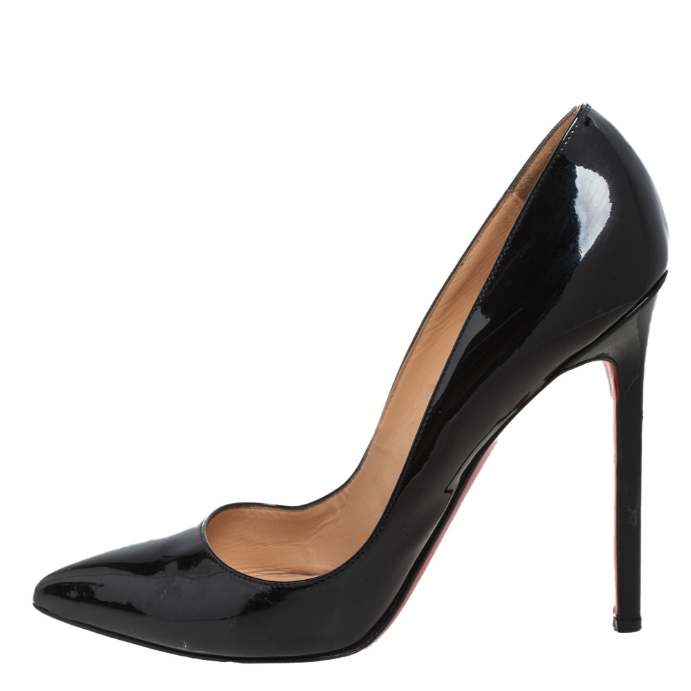 

Christian Louboutin Black Patent Leather So Kate Pumps Size