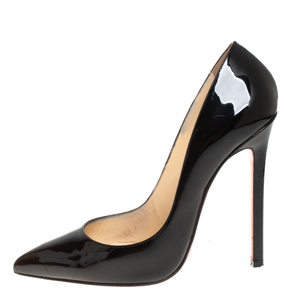 

Christian Louboutin Black Patent Leather Pigalle Pointed Toe Pumps Size