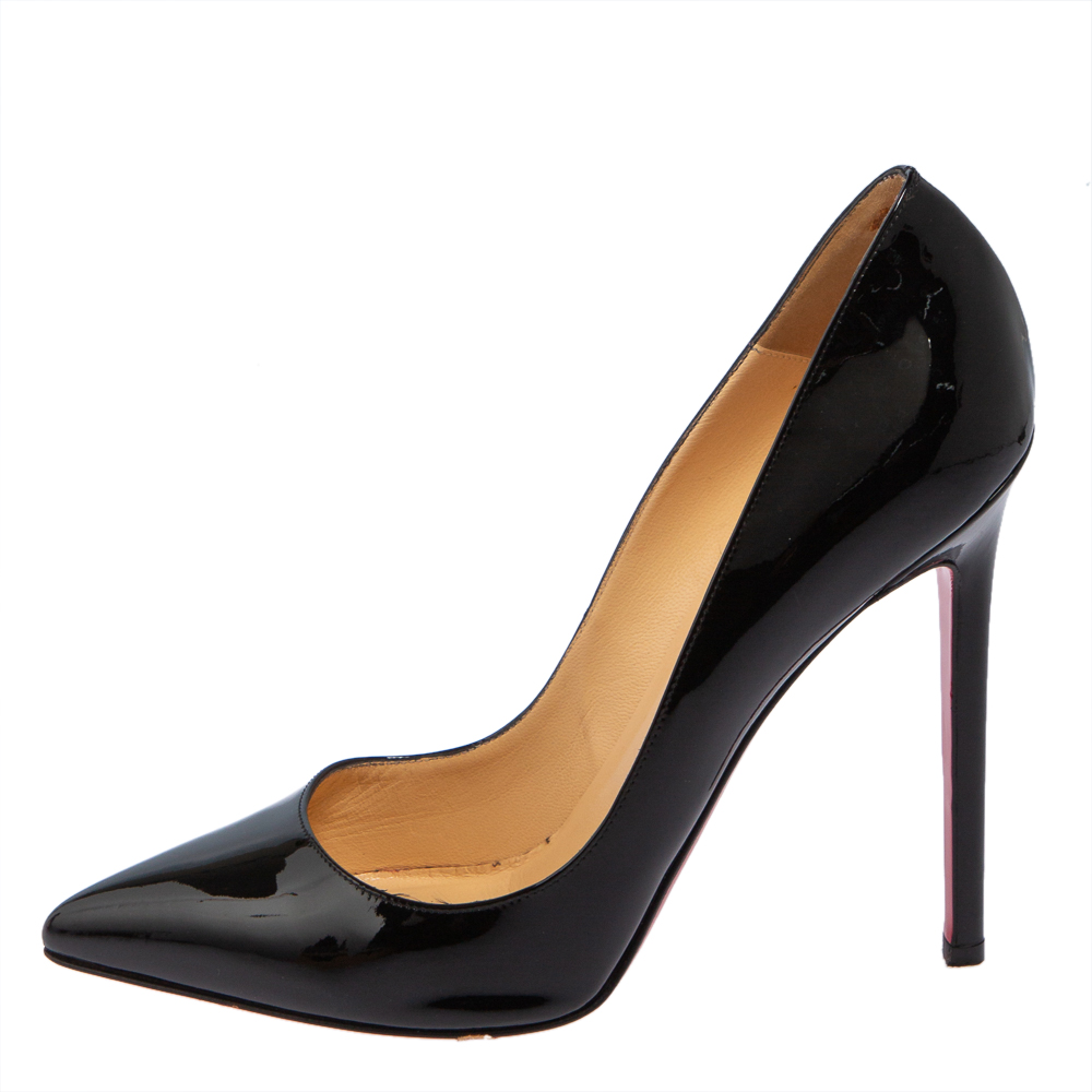 

Christian Louboutin Black Patent Leather Pigalle Pointed Toe Pumps Size