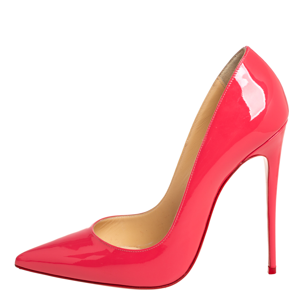 

Christian Louboutin Pink Patent Leather So Kate Pumps Size