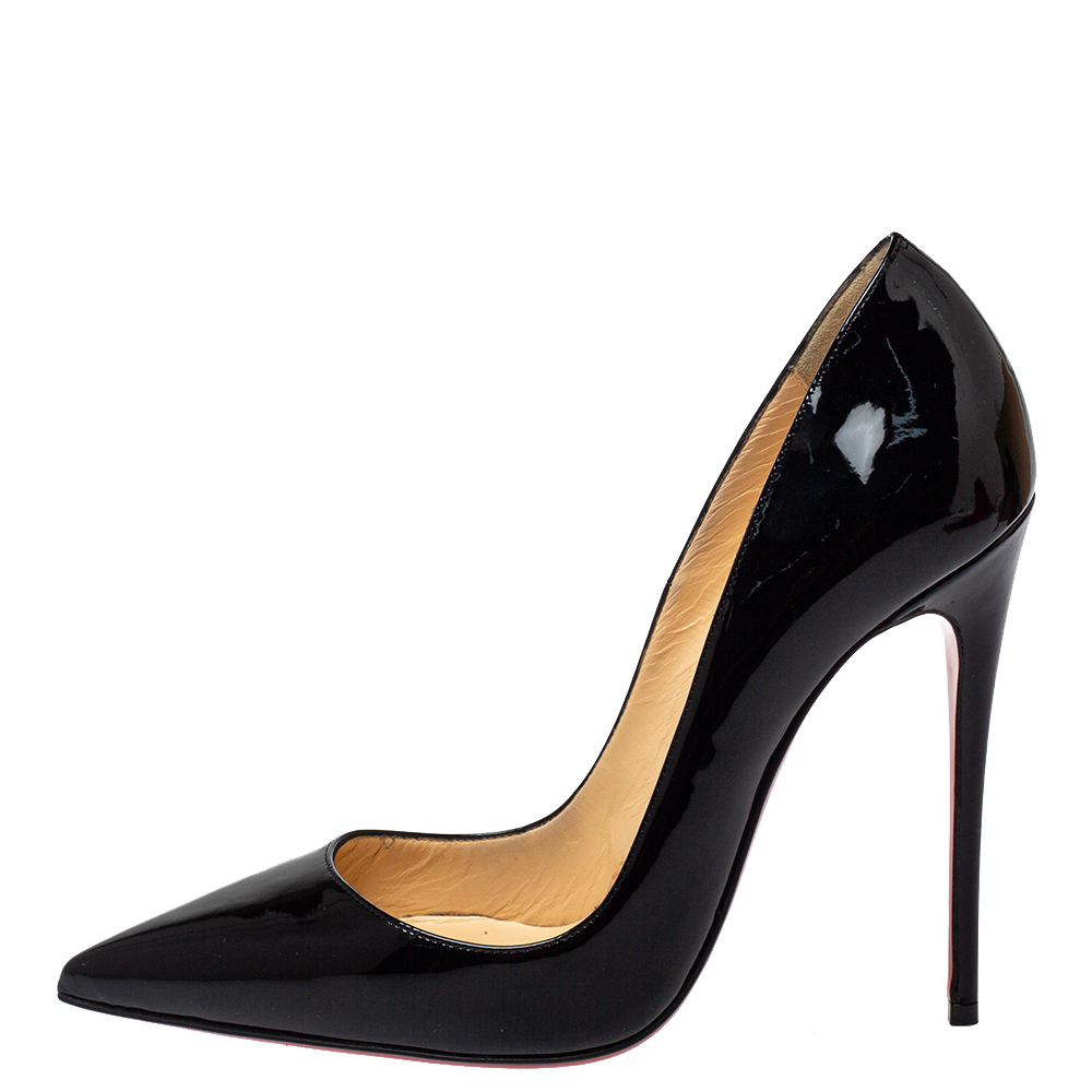 

Christian Louboutin Black Patent Leather So Kate Pumps Size