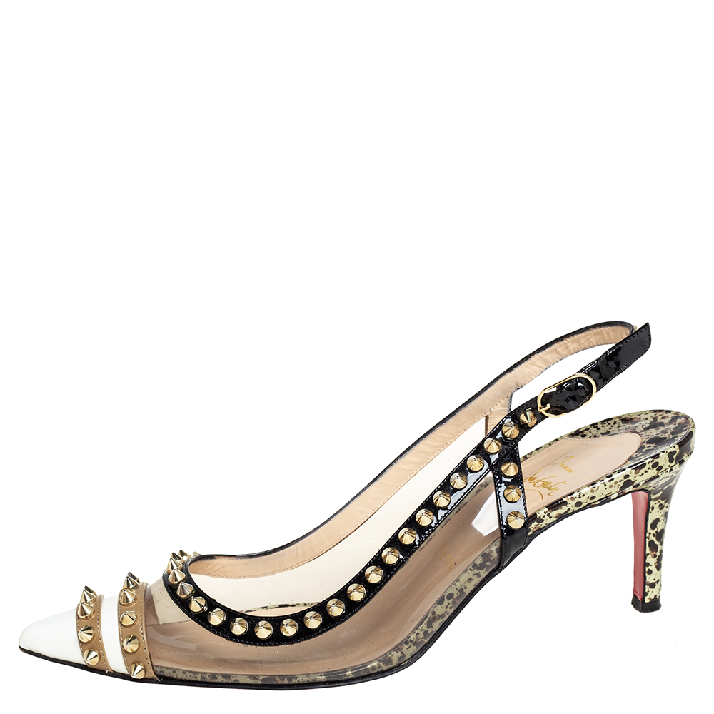 

Christian Louboutin Multicolor PVC And Patent Leather Manovra Pumps Size