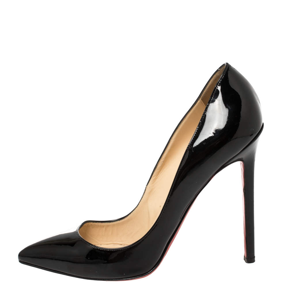 

Christian Louboutin Black Patent Leather Pigalle Pointed Toe Pumps Size