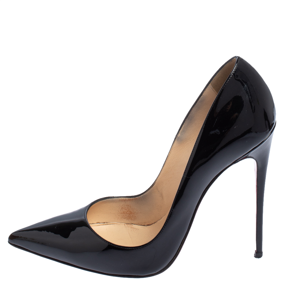 

Christian Louboutin Black Patent Leather So Kate Pumps Size